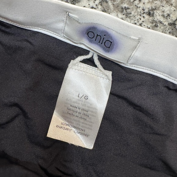 Onia Bikini Bottom Womens Large Black White Swim Briefs‎ Classic Minimalist - Picture 3 of 6